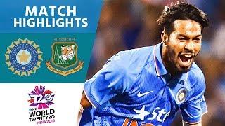 3 Wickets In Crazy Final Over! | India vs Bangladesh | ICC Men's #WT20 2016 - Highlights