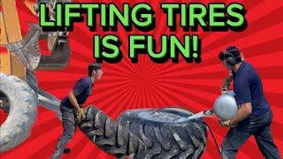 Lifting Tires and Feeding Them Air!