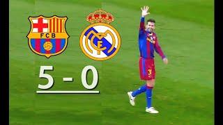 BARCELONA  5 VS  REAL MADRID  0  ( PARTIDO COMPLETO )