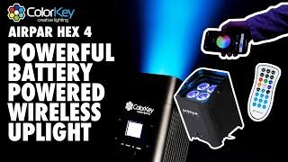 AirPar HEX 4 | Powerful Battery-Powered, Wireless Uplight