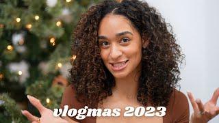 VLOGMAS day 3 | (updated) CURLY HAIR ROUTINE | Fav hair products | How I style my curls | new color