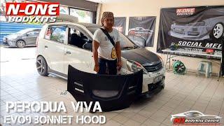 perodua viva evo9 bonnet hood