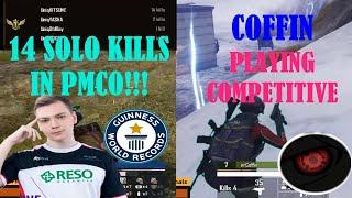 UniqKITSUNE 14 solo kills PMCO world record | Coffin in PMCO | PUBG MOBILE ESPORTS