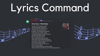 Song Lyrics Command | DiscordJS V13 Tutorials