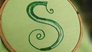 Monogram "S" Embroidery Design (Hand Embroidery Work)