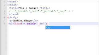 HTML Tag a target  blank