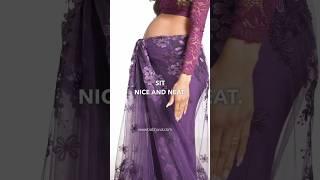 Embroidery Saree Bulge Hack | how to drape a saree perfectly | how to wear net saree | #shorts