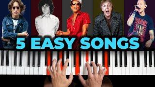 5 Easy Songs to Play on piano for Beginners (with PDF)