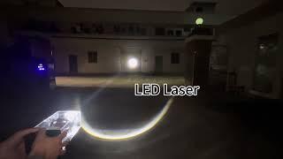 3.0 inch Bi-LED projector lens headlight with laser spotlight. #biled #biledprojector #autolighting