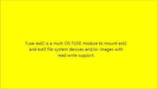 What is fuse ext2 Software