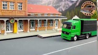 Diecast Cars and Trucks in Action: A 1/64 Scale DIY Miniature City