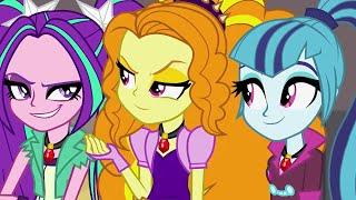 all the Dazzling's scenes (Adagio Dazzle, Aria Blaze, Sonata Dusk)