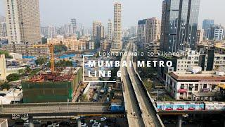 Mumbai Metro Line 6 Update - Lokhandwala to Vikhroli Drone Flyby - Nov 2024