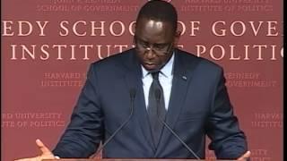 A Public Address by His Excellency Macky Sall President of Senegal | Institute of Politics