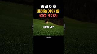 중년 이후 내려놓아야 할 감정 4가지  #감정정리 #중년조언 #감성쇼츠 #마음회복 #감정관리  #위로와충격한마디 #자기돌봄 #내려놓기 #중년감성 #짧은명언