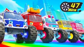 Five Little Monster Trucks | Learning Numbers | Car Cartoon | Kids Cartoon | BabyBus - Cars World