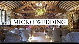 Luxury Micro Wedding Ceremony in Rustic Lake District Wedding Barn UK