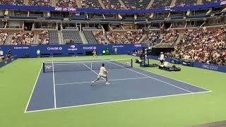 Carlos Alcaraz vs Jannik Sinner US Open 2023 - Court Level Practice