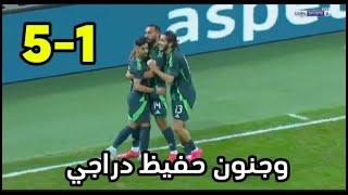 ملخص مباراة الجزائر وليبيريا 5-1 مهرجان من الاهداف وجنون حفيظ دراجي والجمهور