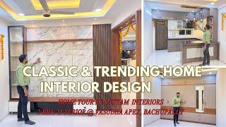 Elegant & Modern  2BHK Home interior design Home tour by Satyam interiors, Modular kitchen, Wardrobe