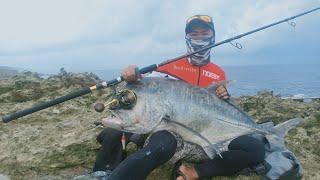 27kg and 6kg Giant Trevally : Cliff Casting : Ryobi Legacy 8000 and Ryobi Zeus 8000