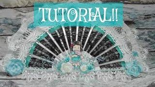 TUTORIAL for my altered shabby chic victorian plastic fork lace fan #trashtotreasure Magnolia March