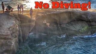 Cliff Diving youths at Sunset Cliffs