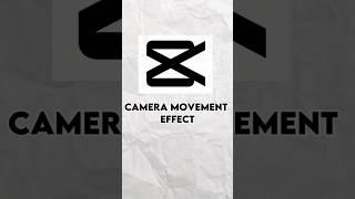 How To Add Camera Movement Effect In Capcut||#bharateditz #shorts