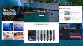 Part - 1 Create a Responsive Tour and Travel Agency Website Design using HTML/CSS /JAVASCRIPT