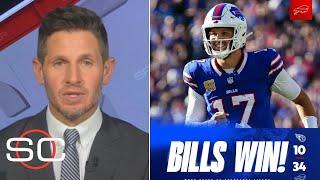 ESPN reacts to Buffalo Bills DESTROY Tennessee Titans 34-10 in Week 7; Josh Allen 323 YDS, 2 TDs