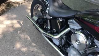 1999 Harley FXST softail drag pipes w/paughco baffles