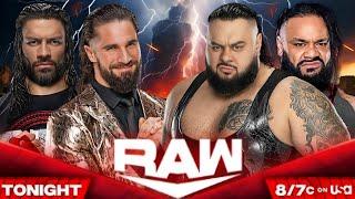 FULL MATCH — Seth Rollins & Roman Reigns vs. Bronson Reed & Jacob Fatu - Tag Team : WWE RAW 2024