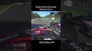 Sergio Perez Trying To Overtake Esteban Ocon | 2022 Italian GP