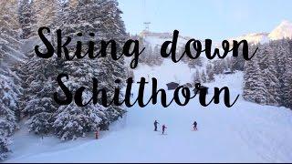 Skiing down Schilthorn - Balmers Hostel, Interlaken