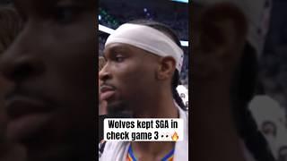 Wolves keep SGA in check to stay alive in game 3 
