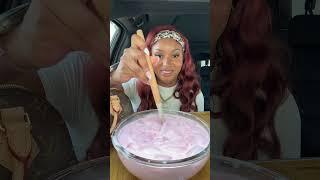 Gaint Cookie and Milk Mukbang in the car  #foodie #mukbang #cookies #shorts #eating #queenbeast