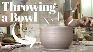 THROWING A BOWL FOR BEGINNERS on the Pottery Wheel