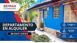 Departamento En Alquiler - Miraflores || RE/MAX Champions Perú
