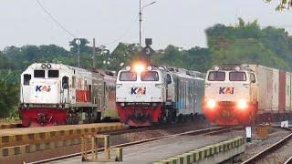 RAMAINYA KERETA API SUPER NGEBUT DI STASIUN TERSIBUK PEGADENBARU SUBANG !! Ada Kereta Luar Biasa Nih