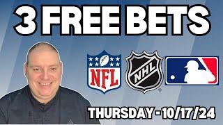 Thursday 3 Free Betting Picks & Predictions - 10/17/24 l Craig's Picks & Parlays l #freebets