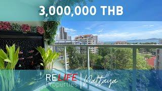 Own a 50 sqm one-bedroom sea view condo in Pattaya today!