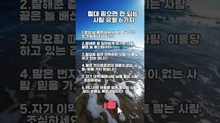 절대 믿으면 안되는 사람유형 6가지ㅣ #명언 #좋은글 #지혜 #공감글귀