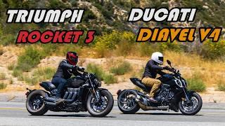 Celebrating Category-Busting Motorcycles – Triumph Rocket 3 and Ducati Diavel V4