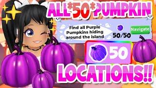 *DAY 26* ALL 50 *PURPLE PUMPKIN* LOCATION!! in Adopt Me! (roblox) HALLOWEEN