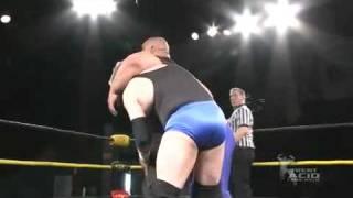 Jon Dahmer & Eddie Valentine perform double back suplex on Monsta Mack - Acid Fest 2 10.07.2011