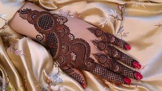 Simple And Stylish Back Hand Mehendi Design/Easy Check Mehndi Design