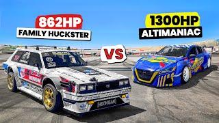 Travis Pastrana’s 862hp Family Huckster vs Chris Forsberg’s 1300hp Altimaniac /Gymkhana Grid Pursuit