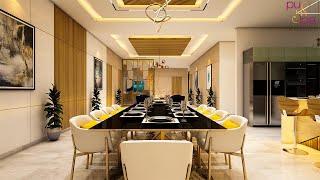 4BHK Lavish Luxe Apartment Interior Design | RAGHAVA IRIS | Interior Designed by Pushpa Interiors