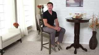 Belham Living Mason Swivel Leather Counter Stool - Grey - Product Review Video