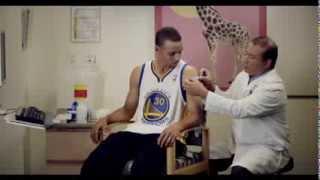 Stephen Curry Gets  a Flu Shot